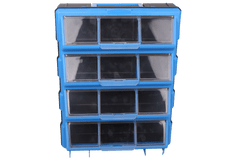 AHProfi Plastový organizér / box na skrutky, 12 zásuviek - MW1504
