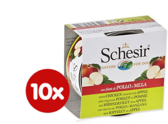 Schesir Konzerva Dog Fruit kuracie + jablko 10 x 150 g