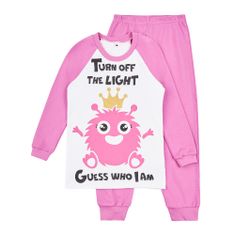 Garnamama dievčenské svietiace pyžamo Neon, 110, ružová
