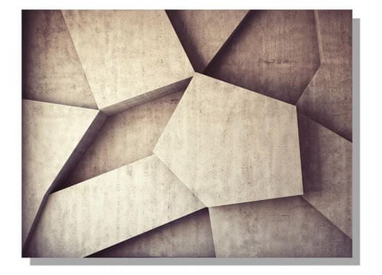 Dimex Dimex, obrazy na plátne - Betón 3D stena 100 x 75 cm