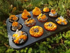 Decora Košíček na muffiny Halloween čierno oranžový 36 ks 5 x 3 cm