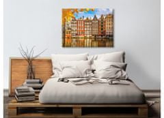 Dimex Dimex, obrazy na plátne - Domy v Amsterdame 100 x 75 cm