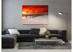 Dimex Dimex, obrazy na plátne - Mólo a západ slnka 100 x 75 cm