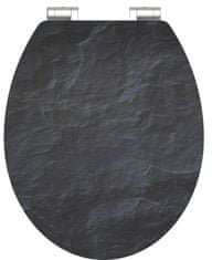 Eisl WC sedadlo Black Stone MDF HG so spomaľovacím mechanizmom SOFT-CLOSE