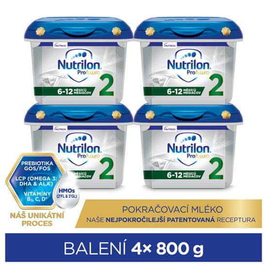 Nutrilon 2 Profutura pokračovacie dojčenské mlieko 4x 800 g, 6+