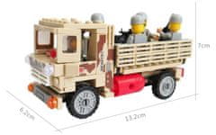 Blocki Blocki stavebnica vojenské nákladní auto kompatibilná 183 dielov