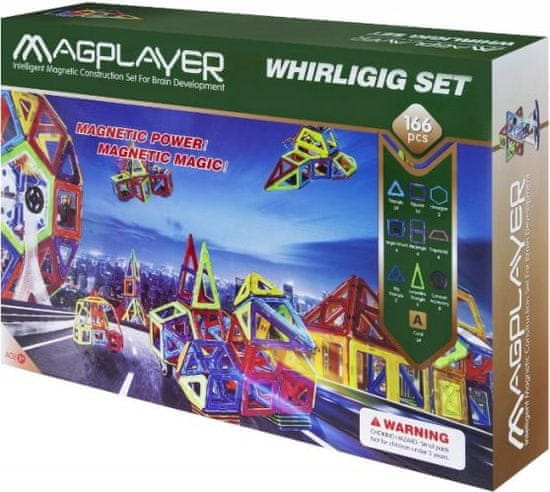 MAGPLAYER Magplayer magnetická stavebnica 166 ks