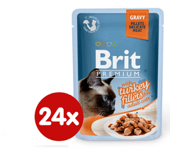Premium Cat Delicate Fillets in Gravy with Turkey 24 X 85 g