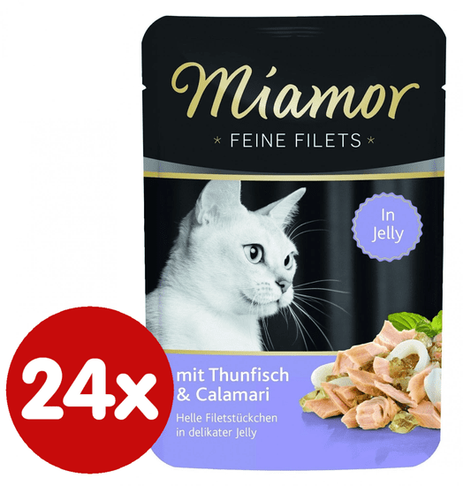 Finnern Kapsička Miamor Filet tuniak + kalamáre 24 x 100g