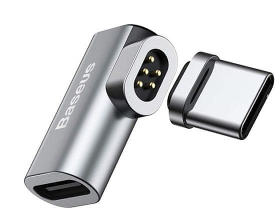 BASEUS Mini magnetický adaptér pre nabíjací kábel USB-C (sivá), CATCX-0G