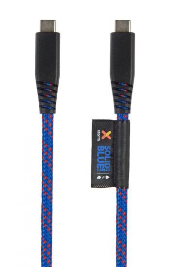 Xtorm Solid Lifetime Warrenty USB-C - USB-C kábel s power delivery 1 m, modrý (CS031)