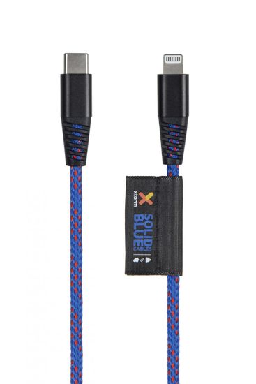Xtorm Solid Lifetime Warrenty USB-C - Lightning kábel 1 m, modrý (CS032)