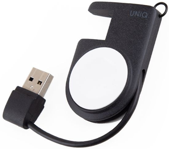 UNIQ Prenosná magnetická bezdrôtová nabíjačka pre Apple Watch s vstavaným USB (UNIQA-COVE-BLACK)