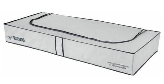 Compactor My Friends nízky textilný úložný box 108 x 45 x15 cm, šedo-biely