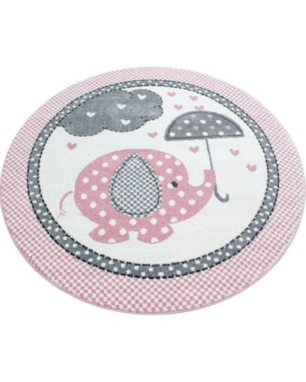 Ayyildiz AKCIA: 160x160 (prúmer) kruh cm Kusový koberec Kids 570 pink kruh
