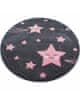 Kusový koberec Kids 610 pink kruh 120x120 (priemer) kruh
