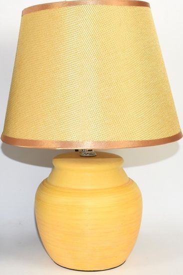 DUE ESSE Žltá stolná lampa 30 cm, keramika