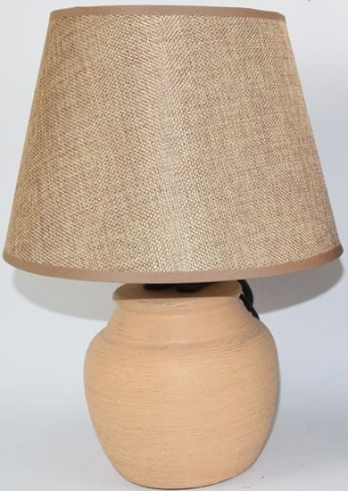 DUE ESSE Svetlo hnedá stolná lampa 30 cm, keramika
