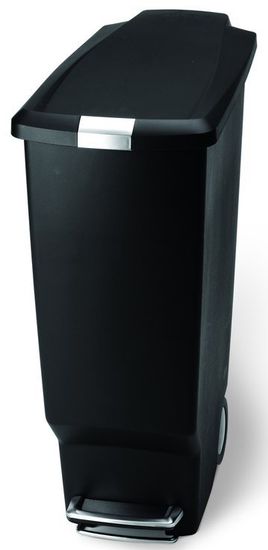 Simplehuman Pedálový odpadkový kôš - 25 l, úzky, čierny plast