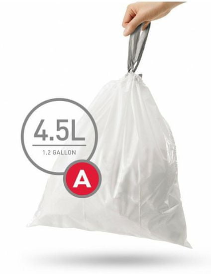 Simplehuman Vrecká do odpadkového koša 4,5 L, typ A zaťahovacie, 30 ks v balení