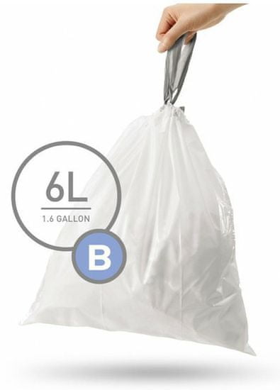Simplehuman Vrecká do odpadkového koša 6 L, typ B zaťahovacie, 30 ks v balení