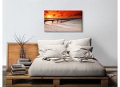 Dimex Dimex, obrazy na plátne - Mólo a západ slnka 90 x 50 cm