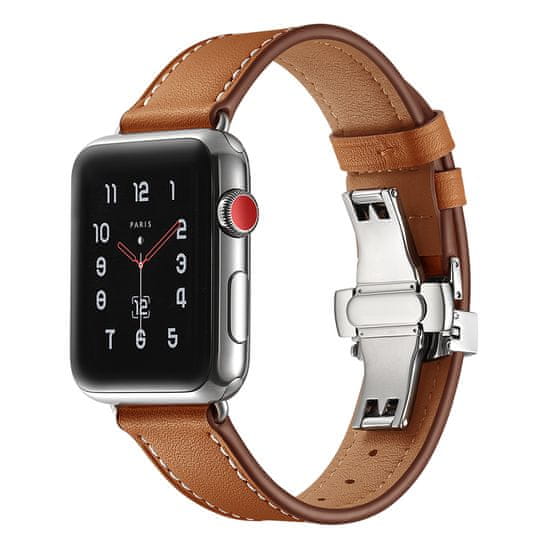 MAX Náhradný remienok pre Apple Watch 40mm MAS04 hnedý kožený