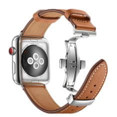MAX Náhradný remienok pre Apple Watch 44mm MAS03 hnedý kožený