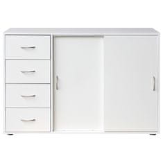 IDEA nábytok Bielizník 4 zásuvky + 2 dvere 1503 biely
