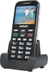 Evolveo EasyPhone XD s nabíjecím stojánkem, čierna