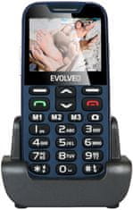 Evolveo EasyPhone XD s nabíjecím stojánkem, modrá