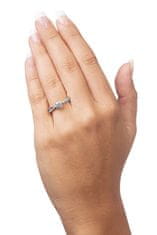 Brilio Zlatý dámsky prsteň s kryštálmi 229 001 00806 07 (Obvod 54 mm)