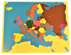 Montessori Puzzle mapa Európa bez rámika