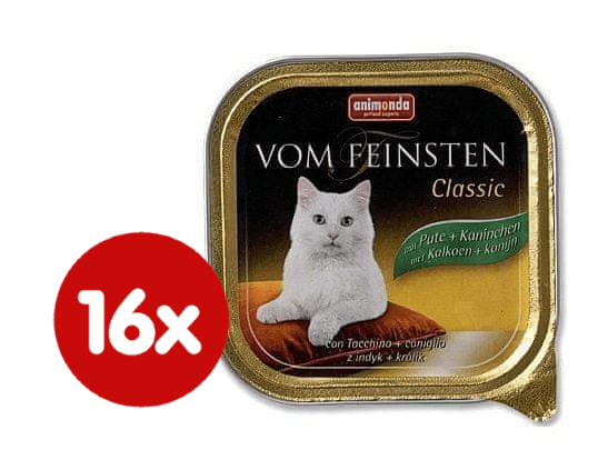 Animonda Vom Feinstein cat morka + králik 16x100g