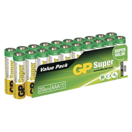 GP Alkalické batérie (AAA), 20 ks