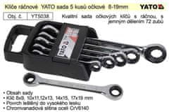 YATO Kľúče račňové Yato sada 5 kusov očkové 8-19mm