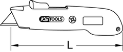 KS Tools KS TOOLS Profesionálny bezpečnostný univerzálny nôž, 145mm