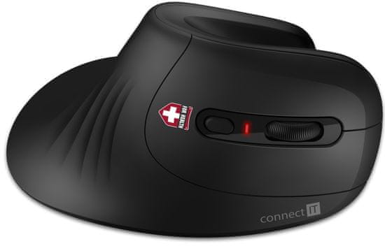 Connect IT FOR HEALTH ergonomická vertikálna myš (CMO-2900-BK) - zánovné