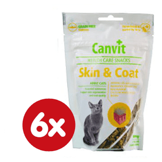 Canvit Snack CAT Skin & Coat 6 x 100g