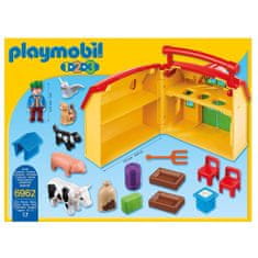 Playmobil Moja prvá prenosná farma , 1.2.3, 17 ks