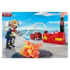 Playmobil Zásah hasičov s vodnou pumpou , Hasiči, 28 dielikov