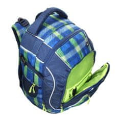 Target Študentský plecniak , Kockovaný, zeleno/modrý