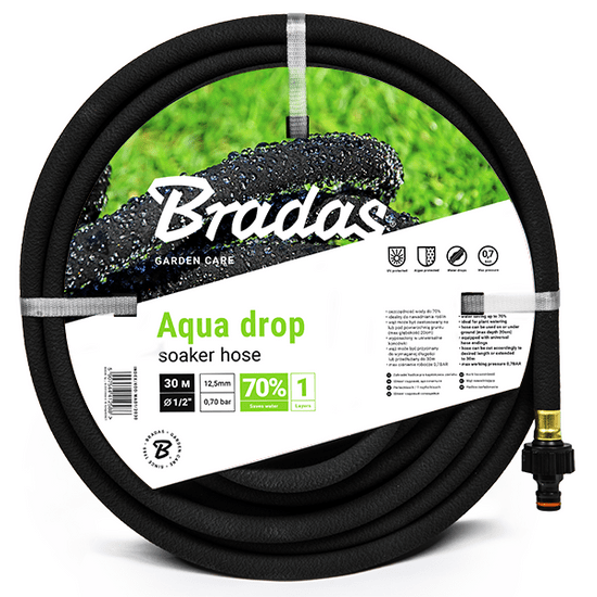 Bradas Záhradná zavlažovacia kvapkacia hadica 30m 1/2" AQUA-DROP BR-WAD1/2030