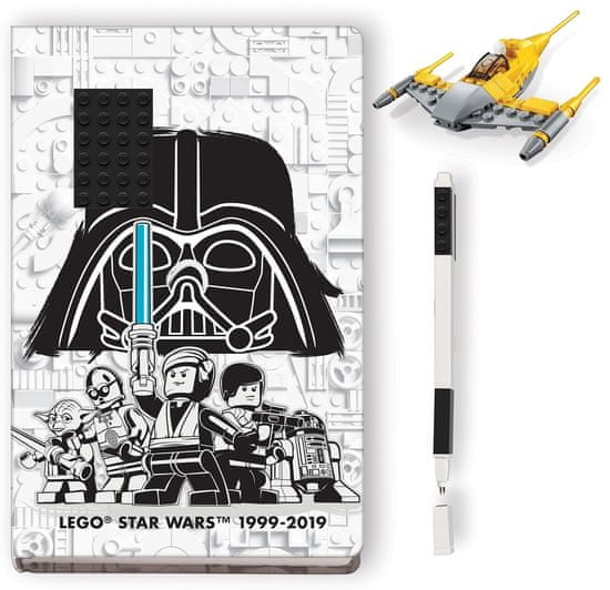 LEGO Stationery Star Wars Naboo Starfighter - zápisník s perom a stavebnicou