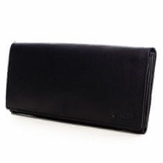 Delami Jednoduchá dámska kožená peňaženka Otilia čierna