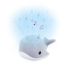 ZAZU Veľryba WALLY šedá - nočný projektor s melódiami