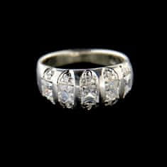 Amiatex Strieborný prsteň 15199 + Nadkolienky Gatta Calzino Strech, 56