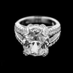 Amiatex Strieborný prsteň 14965 + Nadkolienky Gatta Calzino Strech, 57
