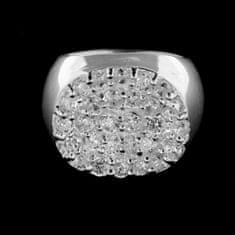 Amiatex Strieborný prsteň 14962 + Nadkolienky Gatta Calzino Strech, 53