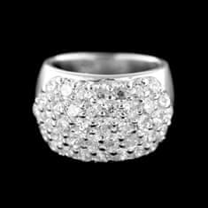 Amiatex Strieborný prsteň 15442 + Nadkolienky Gatta Calzino Strech, 59